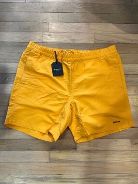 NWT Filson Bright Yellow Men's Casual Swim Shorts